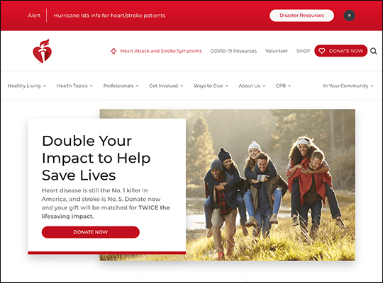 The American Heart Association has one of the best nonprofit websites.
