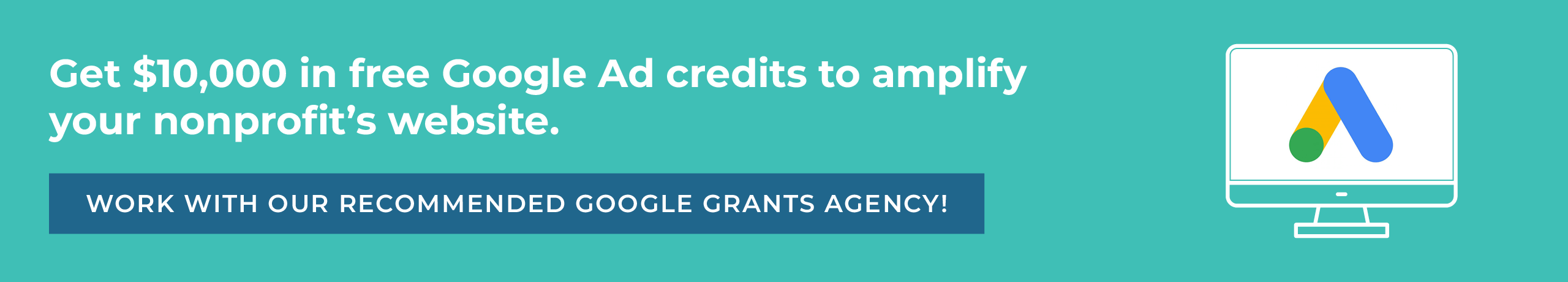 Click to get a free consultation for Getting Attention’s Google Ad Grant services, so you can boost your nonprofit website’s visibility with paid ads.