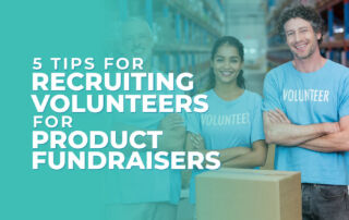 The title of the post, "5 tips for recruiting volunteers for product fundraisers"