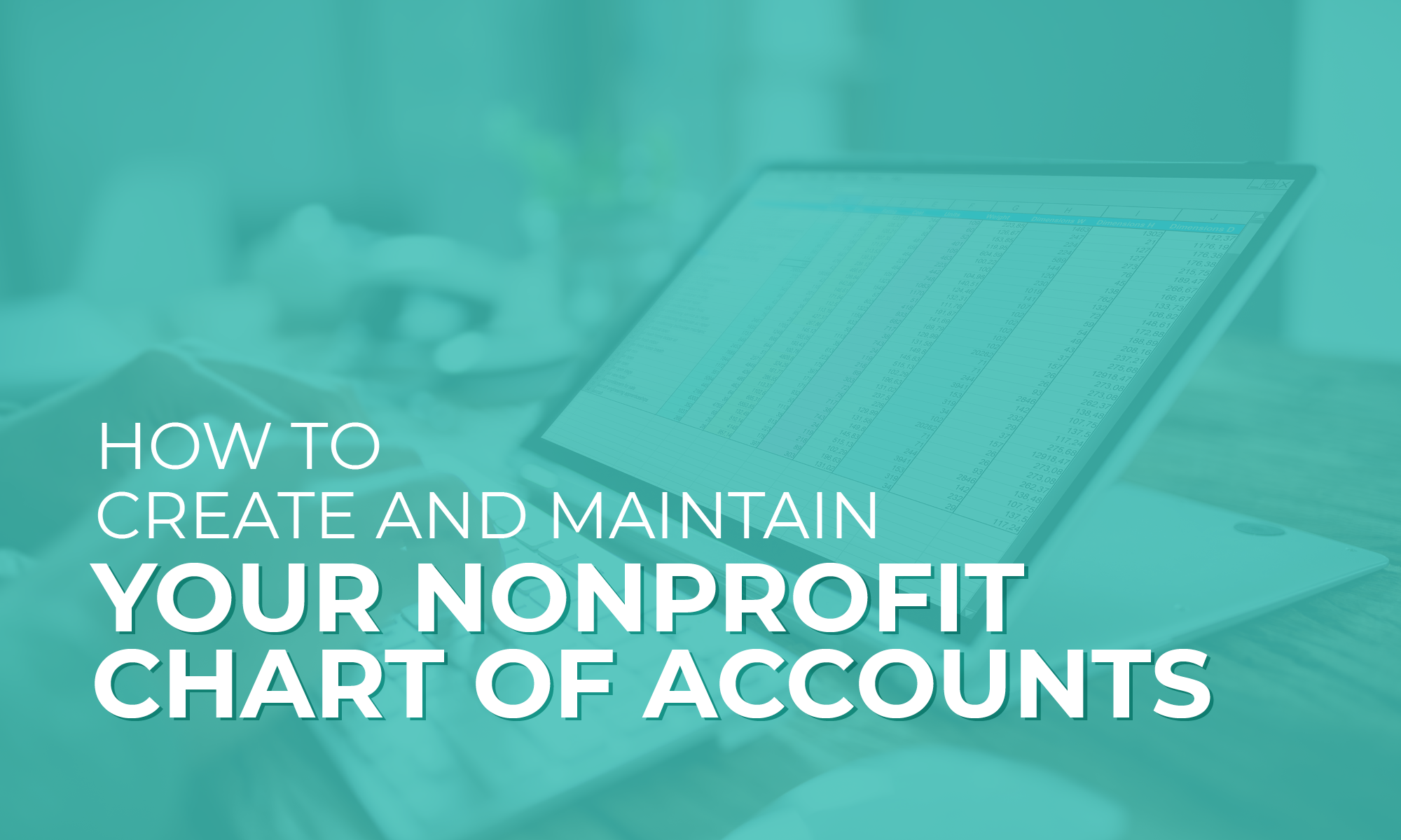 The article's title, "How to Create and Maintain Your Nonprofit Chart of Accounts".